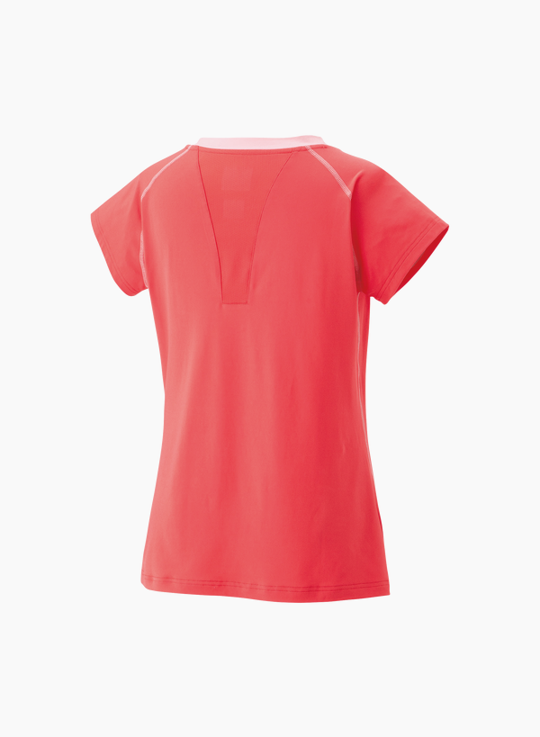 Yonex 2025 Womens Crew Neck Shirt 20839EX Coral Red