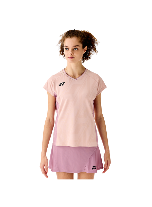 Yonex 2025 Women's Crew Neck Shirt 20844YX Smoke Pink