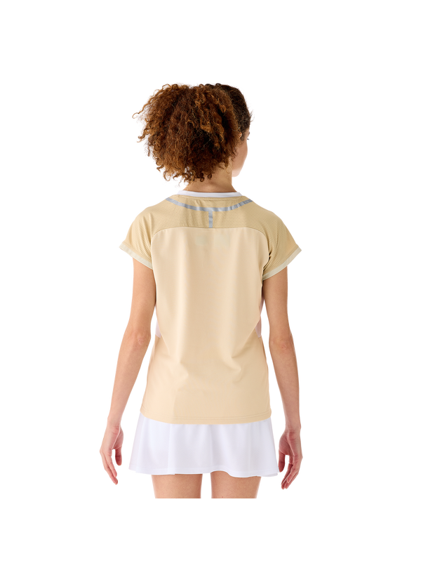 Yonex 2025 Women's Crew Neck Shirt 20845YX Ice Beige