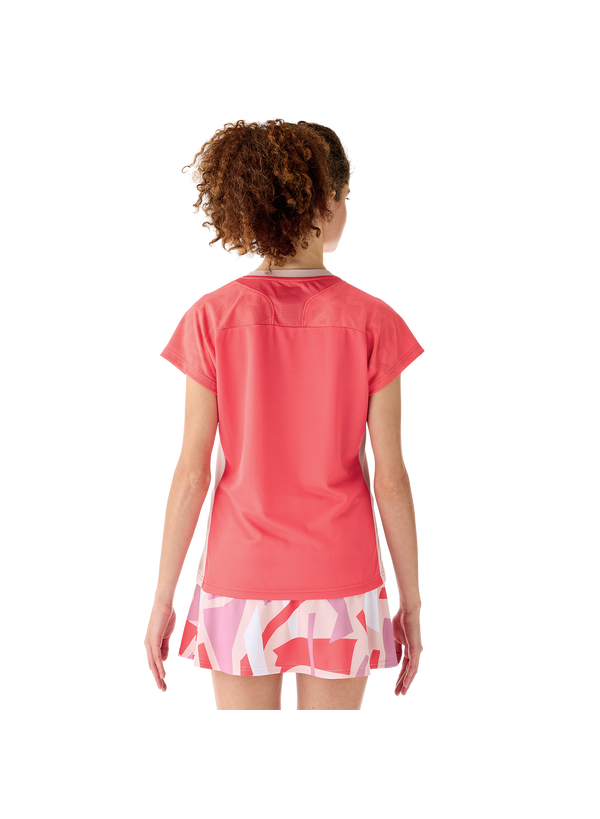 Yonex 2025 Women's Crew Neck Shirt 20848EX Coral Red