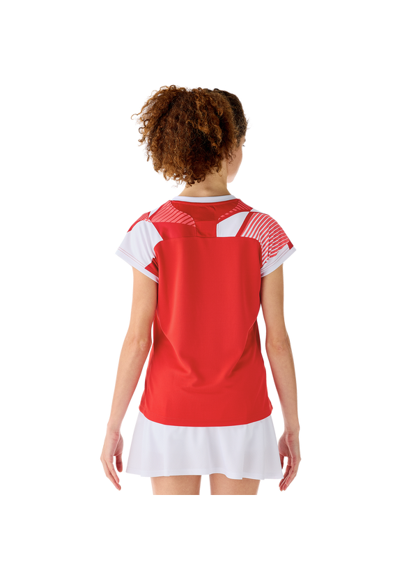Yonex 2025 Women's Crew Neck Shirt 20850EX Tango Red