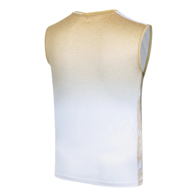 VICTOR x LZJ Collection T-55003 W Gold unisex knitted sleeveless top