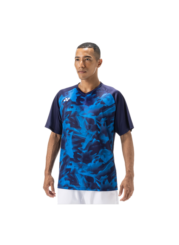 Yonex 2025 Men's Crew Neck Shirt YM0033EX Navy Blue