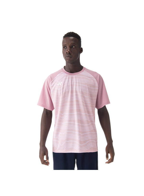 Yonex 2025 Men's Crew Neck Shirt YM0050EX Smoke Pink