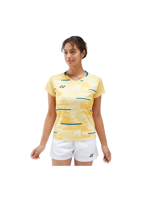 Yonex 2025 Women's Crew Neck Shirt YW0034EX Soft Yellow