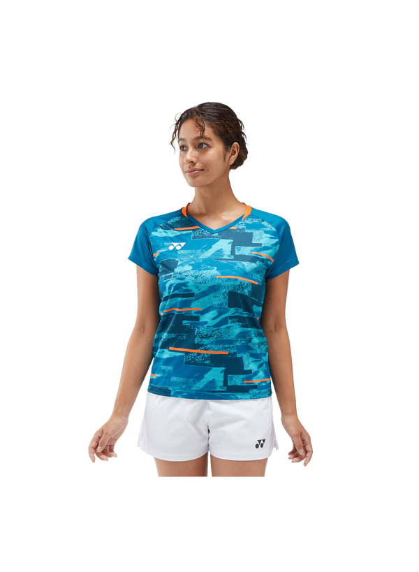 Yonex 2025 Women's Crew Neck Shirt YW0034EX Blue Green