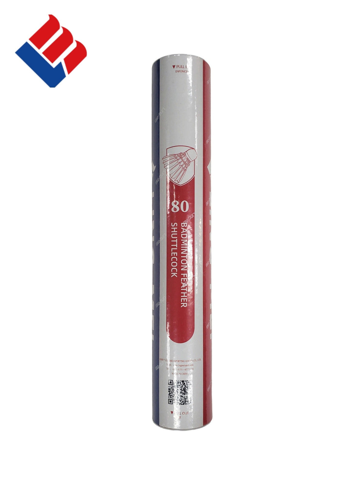 Lingmei 80 goose feather shuttlecock tube