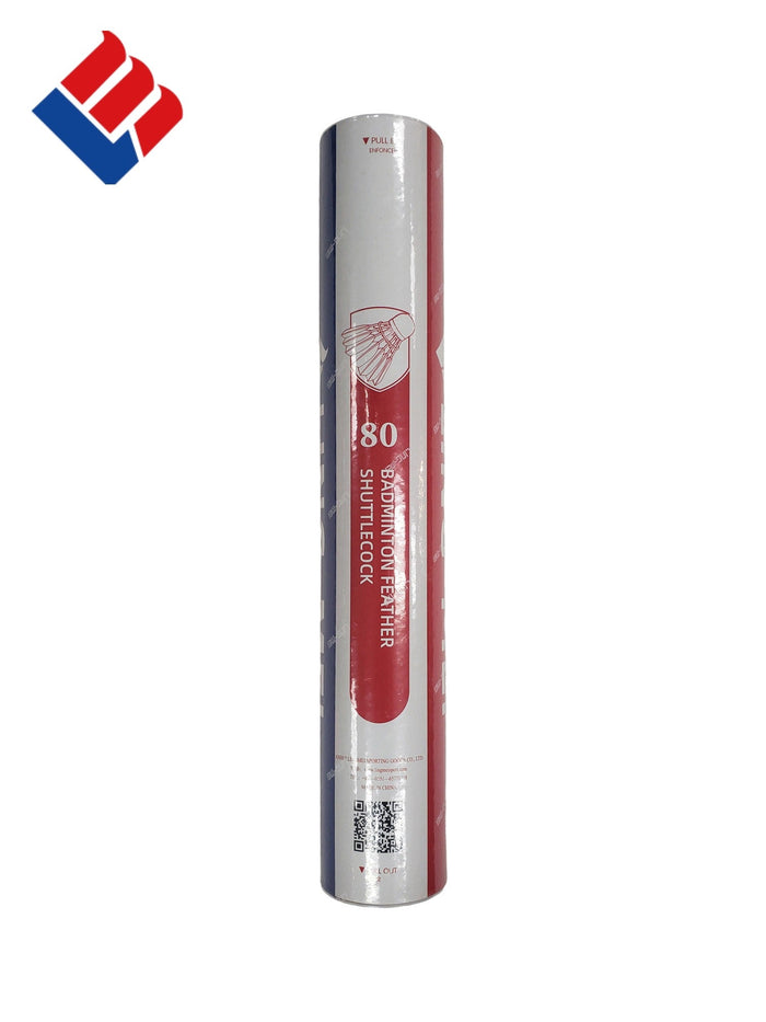 Lingmei 80 goose feather shuttlecock tube