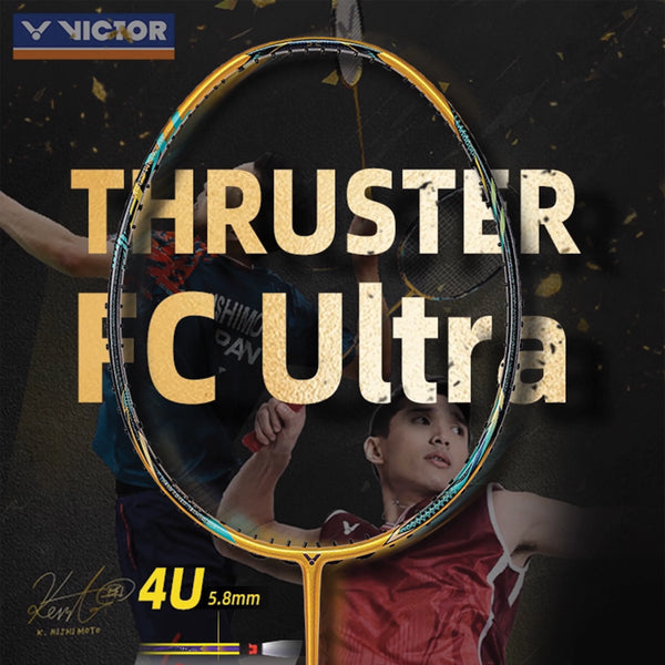 (Free String) Victor Thruster F Claw Ultra TK-FC-Ultra Badminton Racquet 4UG5 Fortuna Gold