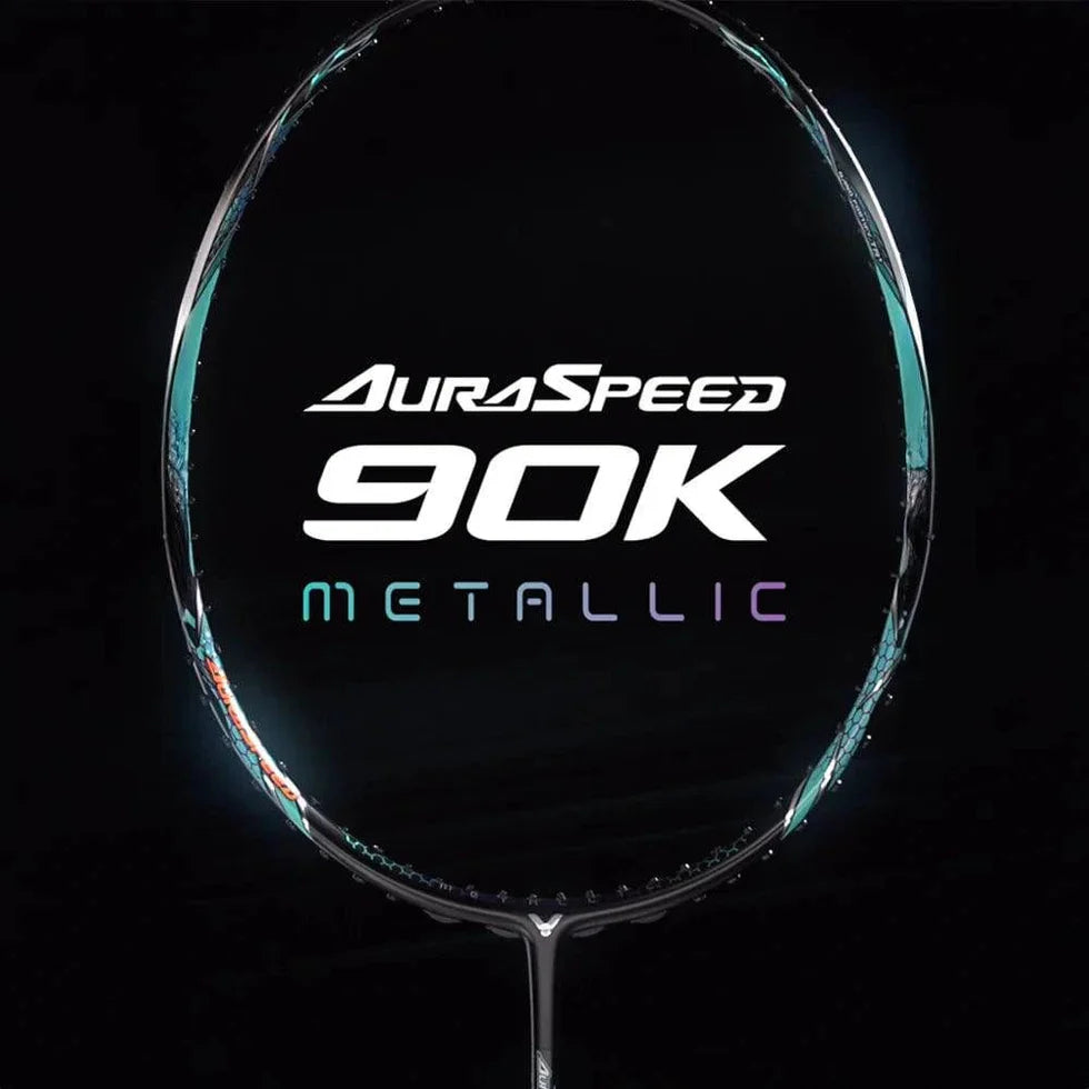 (EOFY SALE) Victor Auraspeed 90K Metallic Badminton Racquet 4UG5 Silver/Green