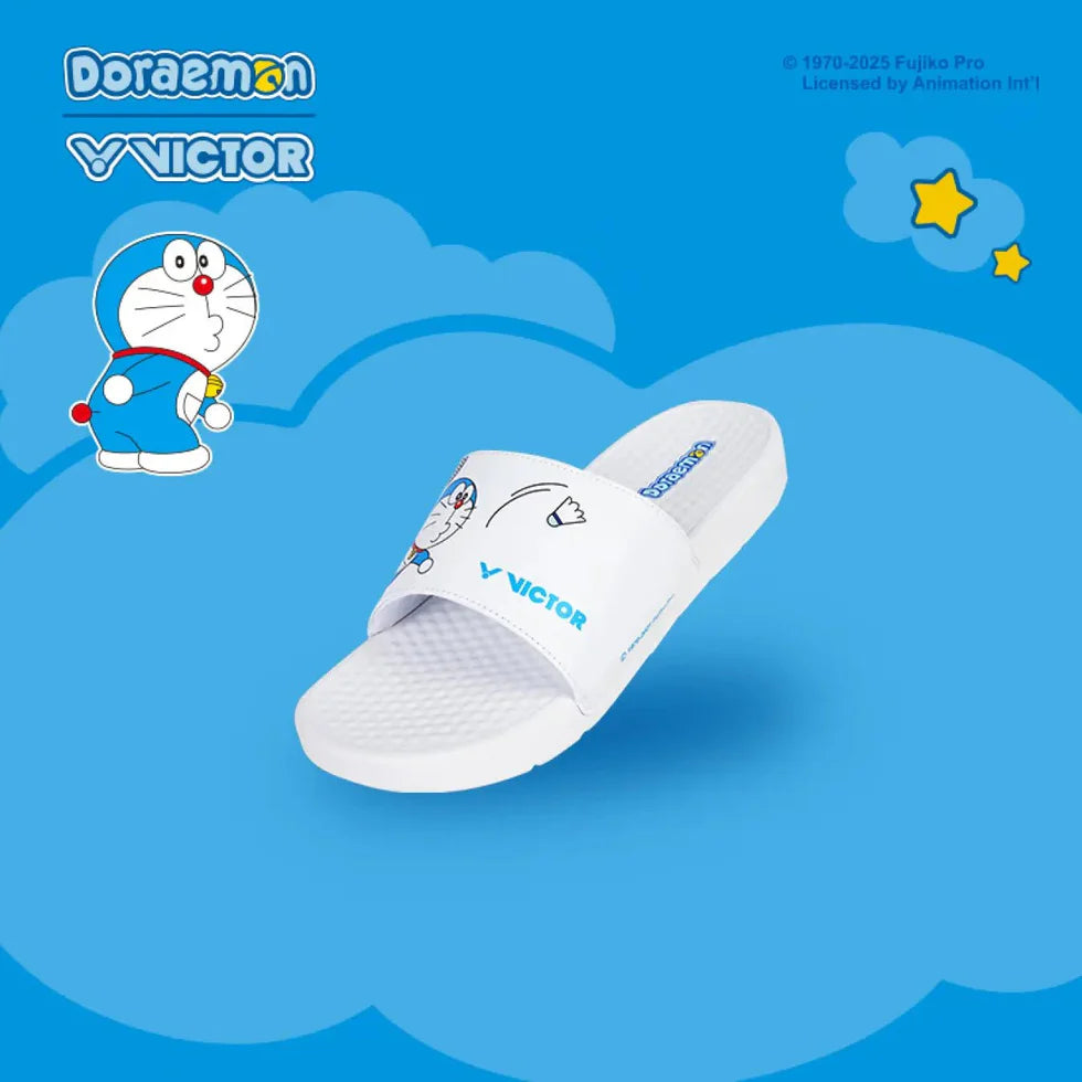 (Clearance) VICTOR X Doraemon Slippers UNISEX 008DRM-A White