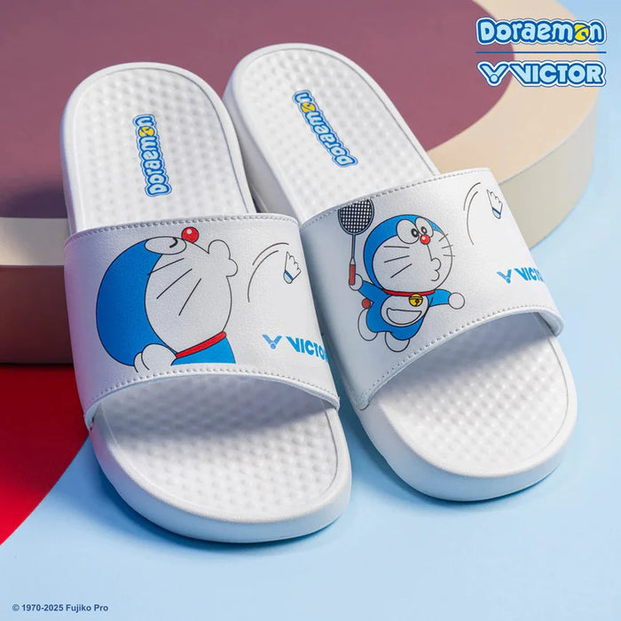(Clearance) VICTOR X Doraemon Slippers UNISEX 008DRM-A White