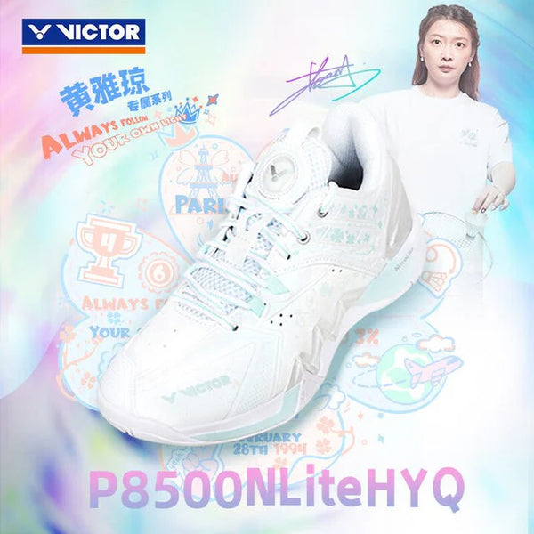 Victor × HYQ P8500NL HYQ AM Badminton Shoes White/Quiet Tide Unisex