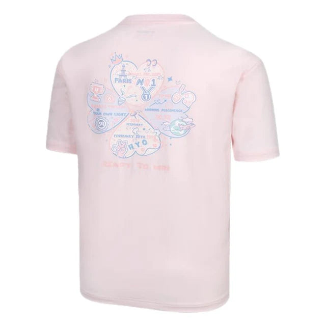 VICTOR x HYQ Collection T-501HYQ I Heavenly Pink unisex badminton T-shirt