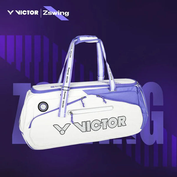 Victor × ZSW Rectangular Racket Bag(6pcs) BR5656ZSW White/Purple