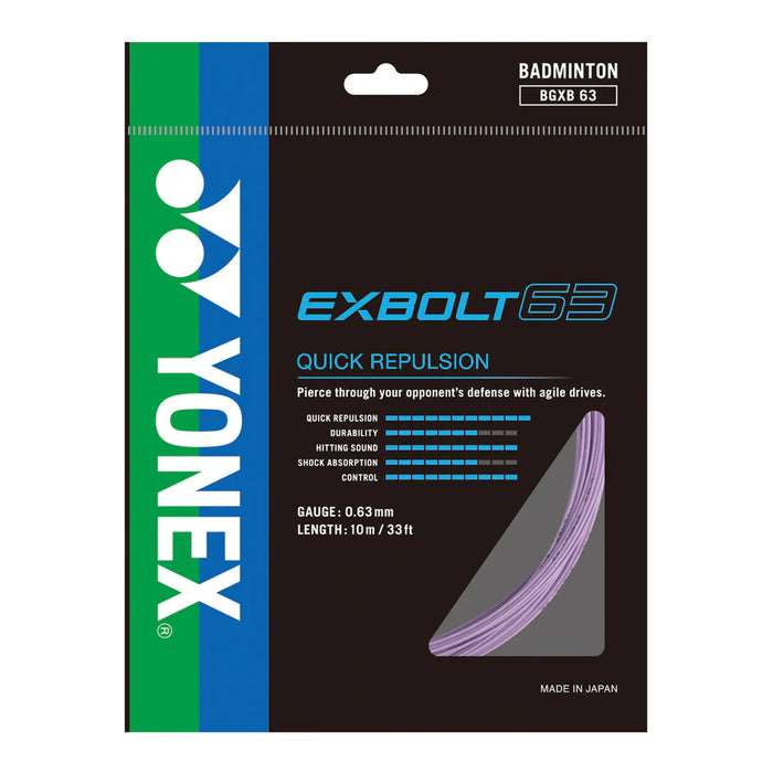 Yonex Badminton String Exbolt63 (10M Set)