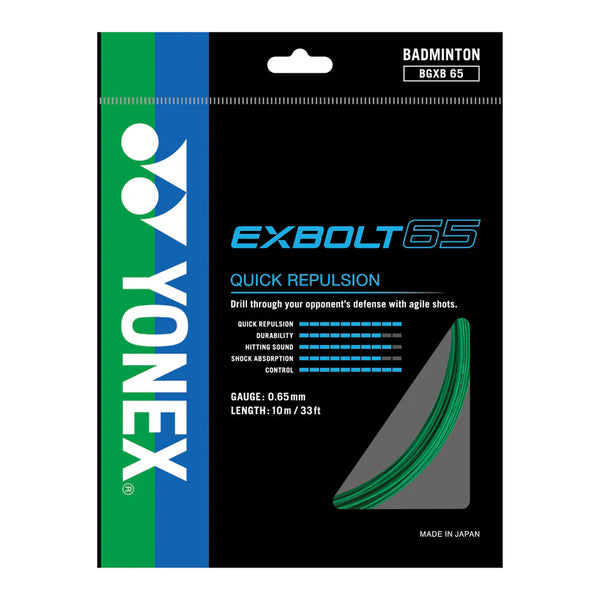 Yonex String Exbolt 65 Green Single Pack 10M