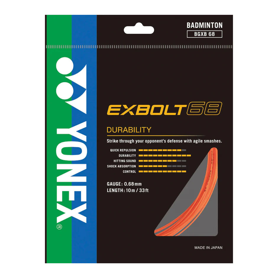 Yonex Badminton String Exbolt68 (10M Set)