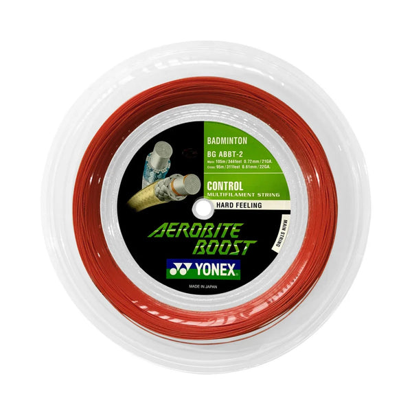 Yonex Aerobite Boost Badminton String Gray/Red 200M
