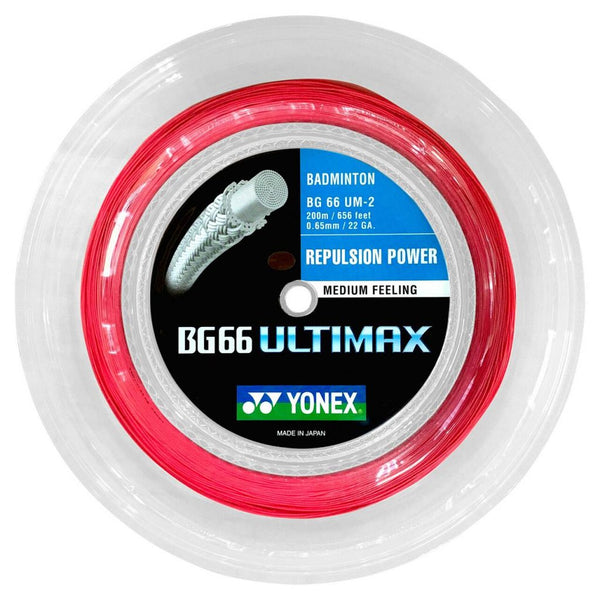 Yonex BG66 Ultimax Badminton String Red 200M