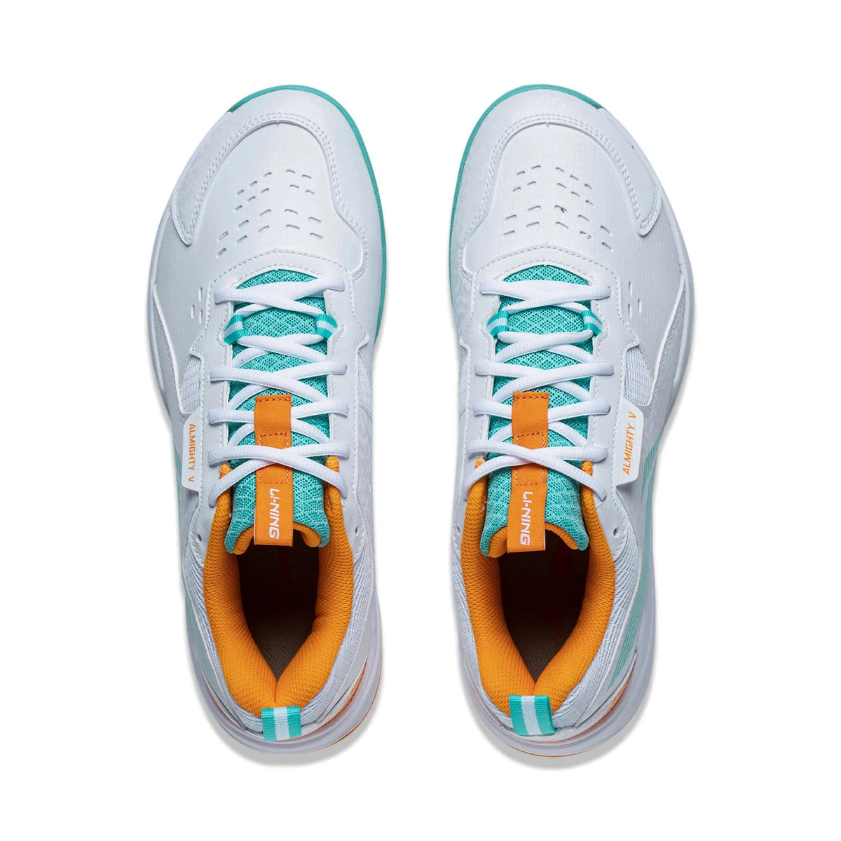 (Clearance) Li-Ning Almighty V Badminton Shoes AYTT001-2 White/Green